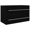 vidaXL Sink Cabinet Black 80x38.5x48 cm Engineered Wood