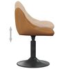 vidaXL Swivel Dining Chairs 2 pcs Brown 46 x 44 x 77.5 cm Faux leather