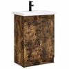 vidaXL Bathroom Furniture Set Smoked Oak 78.5 x 37.5 x 81 cm