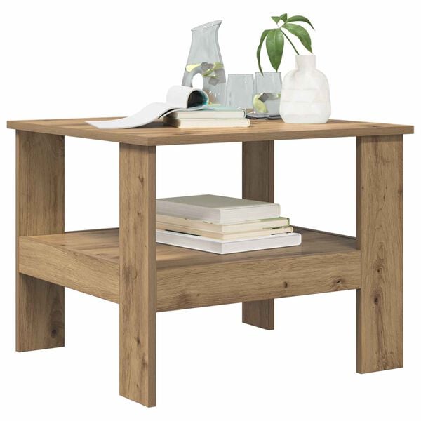 vidaXL Coffee Table Artisan Oak 57 x 55 x 45 cm Engineered Wood