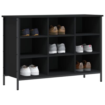 vidaXL Shoe Cabinet Black 100x35x70 cm Engineered Wood
