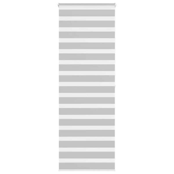 vidaXL Zebra Blind Light Grey 80x200 cm Fabric Width 75.9 cm Polyester