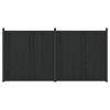 vidaXL Fence Panel 2 pcs 355 x 186.5 cm WPC and Aluminium Black