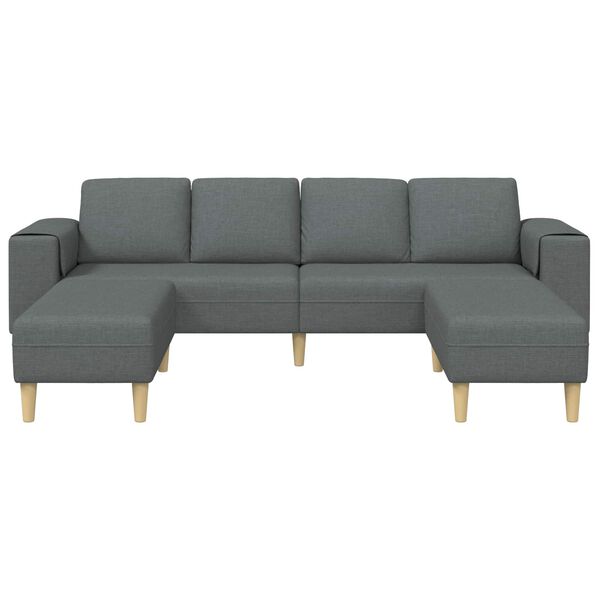 vidaXL Sofa Set Dark grey Fabric