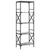 vidaXL Bookcase 5-Tier Grey Sonoma 59x35x171 cm Engineered Wood
