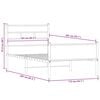 vidaXL Bed Frame without Mattress Smoked Oak 107x203 cm Engineered Wood