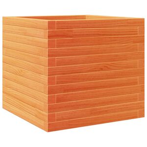vidaXL Garden Planter Wax Brown 50x50x46 cm Solid Wood Pine
