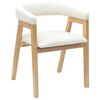 vidaXL Dining Chairs 2 pcs Natural 54 x 57 x 73 cm Solid Rubber Wood