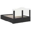 vidaXL Bed Frame with Headboard Black 140 x 190 cm Engineered Wood