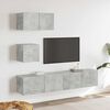 vidaXL 4 Piece TV Cabinet Set Concrete Grey Engineered Wood