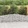 vidaXL Arched Gabion Baskets 8 pcs 400x30x60/80 cm Galvanised Iron