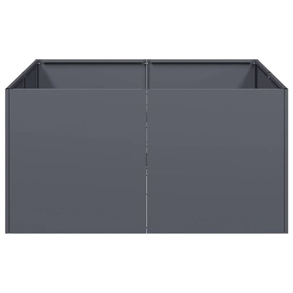 vidaXL Planter Anthracite 80x80x40 cm Cold-rolled Steel