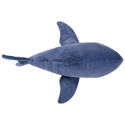 vidaXL White Shark Cuddly Toy Plush Blue and White