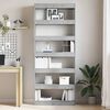 vidaXL Book Cabinet Concrete Grey 80 x 30 x 198 cm Engineered Wood