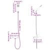vidaXL Shower Head Set Chrome G 1 / 2 inches