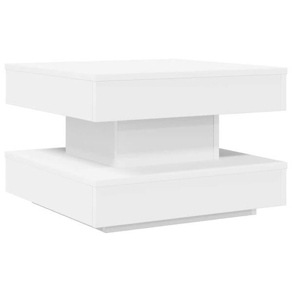 vidaXL Coffee Table 360-Degree Rotatable White 50x50x34.5 cm