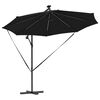 vidaXL Cantilever Banana Parasol Black 294 x 294 x 248 cm