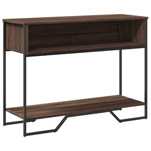 vidaXL Console Table Brown Oak 100x35x74,5 cm Engineered Wood