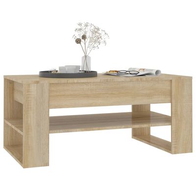 vidaXL Coffee Table Sonoma Oak 102x55x45 cm Engineered Wood