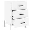 vidaXL Bedside Cabinet White 40x40x66 cm Engineered Wood