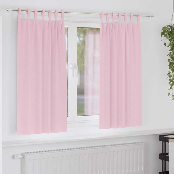 vidaXL Blackout Curtains with Rings 2 pcs Baby Pink 175 x 140 cm