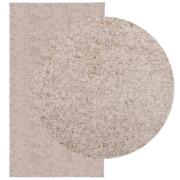 vidaXL Shaggy Rug PAMPLONA High Pile Modern Beige 80x150 cm