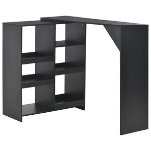 vidaXL Bar Table | Black | Engineered wood | Standard | Bar Table | Rectangular