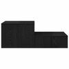 vidaXL Storage Cabinet 2 pcs Black Oak 118 x 41 x 40 cm