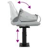 vidaXL Boat Seat with Pedestal Height Adjustable 360&deg; Rotatable
