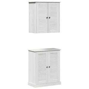 vidaXL Bathroom Furniture Set 2 pcs White and Antique White