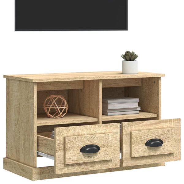 vidaXL TV Cabinet Sonoma Oak 80x35x50 cm Engineered Wood