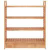 vidaXL Shoe Rack with Drawer 70x27x81 cm Solid Wood Walnut