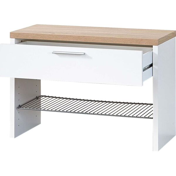 Germania Shoe Bench Top White and Sonoma Oak 3192-178