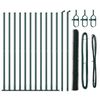 vidaXL Hexagonal Fence with Concrete Base 25 x 1.4 m PVC-Coated Steel