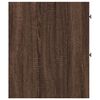 vidaXL Narrow Bathroom Cupboard with Wheels Brown Oak Engineered Wood
