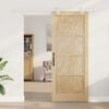 vidaXL Sliding Door Brown 86 x 211 cm Solid Pine Wood