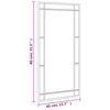 vidaXL Wall Mirror Black 40x80 cm Rectangle Iron