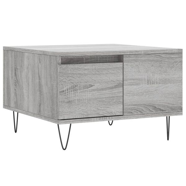 vidaXL Coffee Table Grey Sonoma 55x55x36.5 cm Engineered Wood