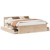 vidaXL Bed Frame without Mattress with Headboard 180x200 cm Super King Solid Wood Pine