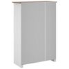 vidaXL 3-Door Wardrobe White 118x50x171.5 cm Pine Panama Range