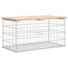 vidaXL Garden Bench Gabion Design 83x44x42 cm Solid Wood Pine