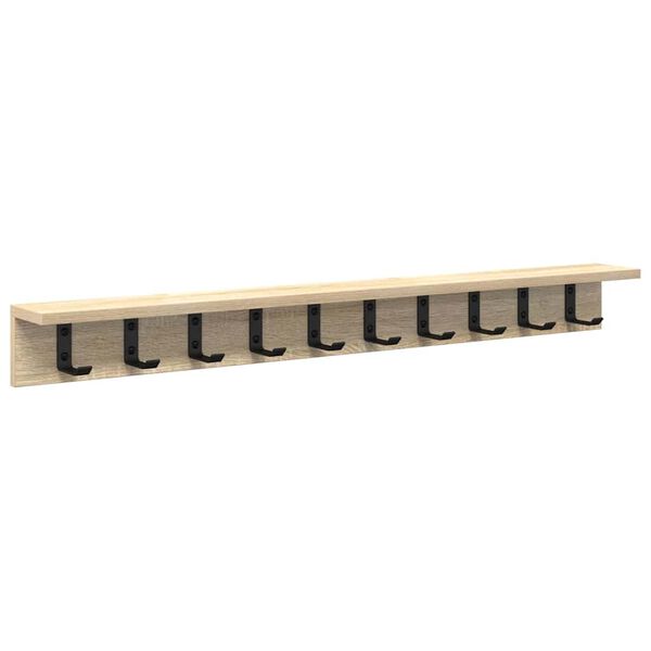 vidaXL Wall-Mounted Coat Rack Sonoma Oak 100 x 10.5 x 10.5 cm