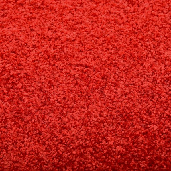 vidaXL Doormat Washable Red 90x150 cm