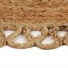 vidaXL Braided Area Rug with Wave Edge 120 cm Jute Round