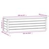 vidaXL Storage Box White 109x36.5x33 cm Solid Wood Pine
