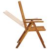vidaXL Garden Reclining Chairs 3 pcs Solid Acacia Wood