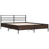 vidaXL Bed Frame without Mattress Smoked Oak 150x200 cm King Size