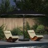 vidaXL Garden Parasol Black 385 x 209 x 244 cm Polyester