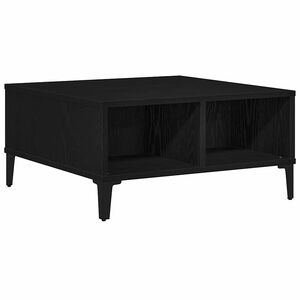 vidaXL Coffee Table Black Oak 60 x 60 x 30 cm