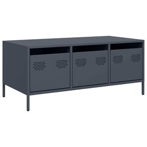 vidaXL Coffee Table Anthracite 101.5x50x43.5 cm Cold-rolled Steel